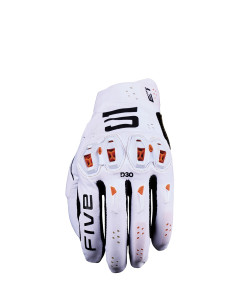 Gants moto enduro Five E1 EVO Blanc