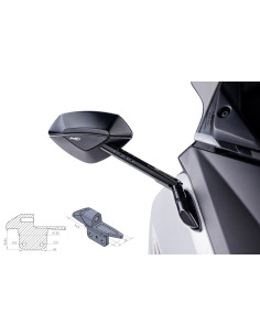 Adaptateur PUIG 9574 rétroviseur au carénage - Droit - YAMAHA 2