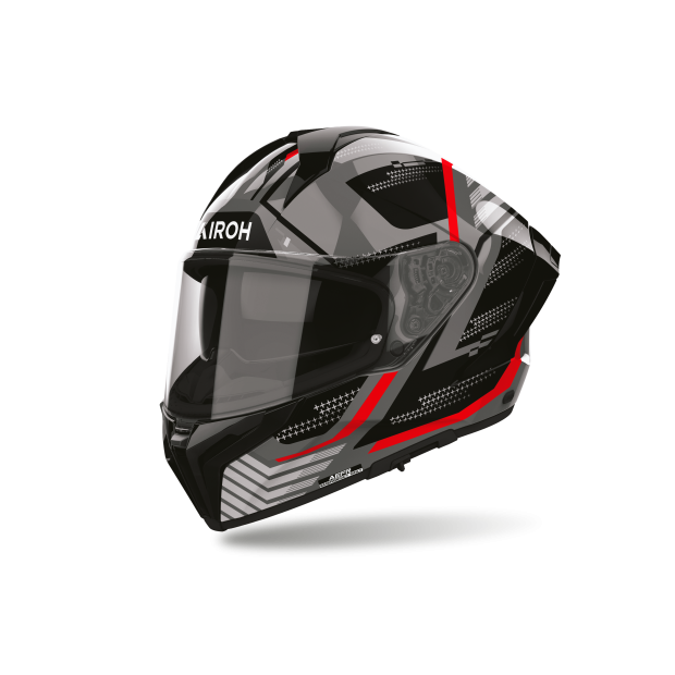 Casque Airoh Matryx Starburst - Noir Rouge