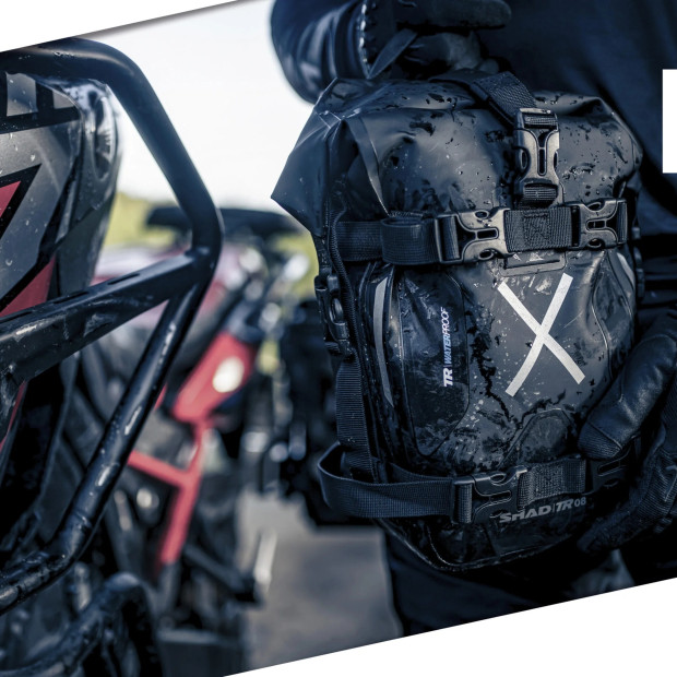 Pack 2 sacoches Shad TR08 Noir - 8 litres crash bar universel
