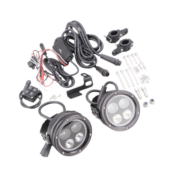 Paire de feux additionnels ECOBENE universel R40 LED 12V80W - Homologué CE