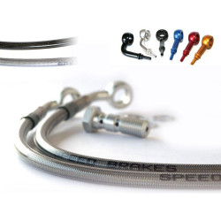 Durite frein avant Speedbrakes HONDA CR250R 95-03 Inox/Rouge