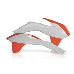 Acerbis KTM EXC125 white/orange radiator fins (0016871.203.016)