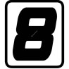 Number Barracuda "8" 87x105mm