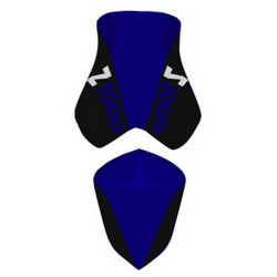 Housse de selle Bagster (2192B) Bleu Marine/Noir/Lettres Marines et Blanches Kawasaki Z1000 07