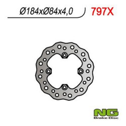 Fixed petal NG brake disc 184mm (ref. 797X)
