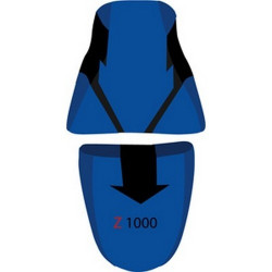 Housse de selle Bagster (2142K) Bleu/Noir/Lettres Noires Kawasaki Z1000 06
