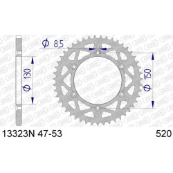 AFAM 52 teeth not 520 type 13323N Yamaha WR 125