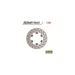NG motorcycle brake disc (ref. 146)