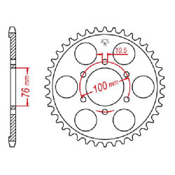 Steel crown JT 44 teeth not 520 type 827