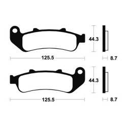Plaquettes de frein moto métal fritté Tecnium MF185