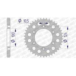 Alu AAFAM 42 teeth not 525 type 51609 Ducati 916 S4 Monster