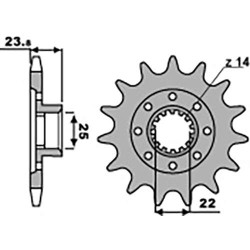 Pignon PBR 16 dents pas 525 type 2253 MV Agusta F3 675
