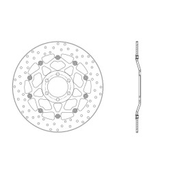 Front brake disc Brembo Serie Oro 78B40845 Ducati HYPERMOTARD 796 10- et HYPERMOTARD 1100 07-