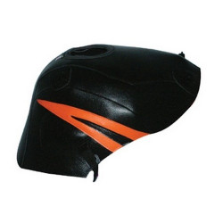 Tapis de réservoir Bagster noir/pointe orange et argent (1478B) Suzuki GSX600 R