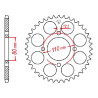 Couronne acier JT 38 dents pas 630 type 333
