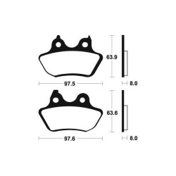 Brake pads metal fried BENDIX MR346 2