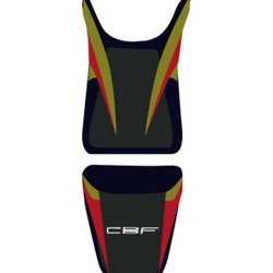 Saddle cover Bagster (2205F) Green Olive/Black/Letters Green Olive Honda CBF600 S 10-11