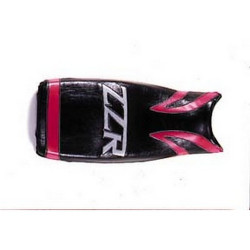 Housse de selle Bagster (2023G) Noir/Fuchsia/Lettres Gris Clair Kawasaki ZZR600 92