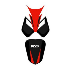 Housse de selle Bagster (2203B) Noir/Rouge/Blanc/Lettres Blanches Yamaha YZF-R6 08