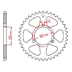 Steel crown JT 47 teeth not 420 type 1077