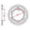 Couronne acier JT 42 dents pas 525 type 899