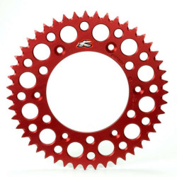 Couronne Renthal anti-boue rouge 51 dents Honda CR125/250, CRF250/450R
