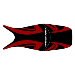 Housse de selle Bagster (2199B) Noir/Bordeaux Clair/Lettres Blanches Honda TRANSALP 700 08-09