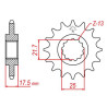 Pignon JT 15 dents pas 525 type 297