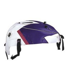 Tapis de réservoir Bagster blanc/bleu/bande fuchsia (1225B) Suzuki GSX750 R / GSX1100 R