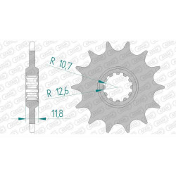 Pignon AFAM 15 dents pas 520 type 64302 HM-Honda CRE F 450 X