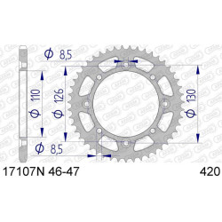 AFAM 47 teeth not 420 type 17107N Kawasaki KX 65