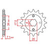 Pignon JT 13 teeth not 520 type 266