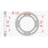AFAM steel crown 47 teeth pitch 428 type 16209 Kawasaki KLX 125