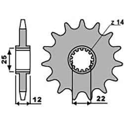 Pignon PBR 13 teeth not 520 type 2102 GAS-GAS EC250-300- 400-450