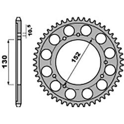 Couronne acier PBR 46 dents pas 530 type 713 Cagiva 750 Elefant