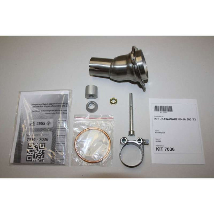 Silencieux homologué Ixil SOVE inox (OK7036VSE) Kawasaki Ninja 250R/300/Z300
