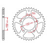 Couronne acier JT 40 dents pas 520 type 703