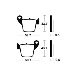 Brake plates Tecnium MO277 metal fried