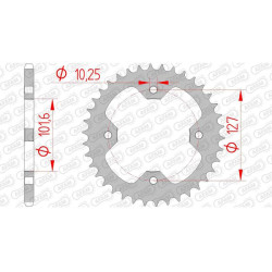 AFAM steel crown 37 teeth not 520 type 98500 Polaris 450 S Outlaw