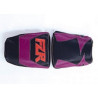 Housse de selle Bagster (2012B) Noir/Cassis/Lettres Orange Fluo Yamaha FZR600 94-95