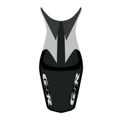 Housse de selle Bagster (2176K) Gris Clair/Noir/Noir Mat/Lettres Argent Suzuki GSR600 08-10