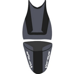 Housse de selle Bagster (2193A) Nubuck Noir/Noir/Lettres Argent Kawasaki VERSYS 07