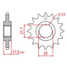 Pignon JT 17 dents pas 428 type 1298 Honda VTR 250