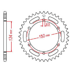 Couronne acier JT 48 dents pas 428 type 46