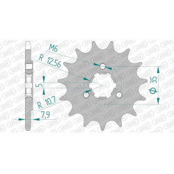 AFAM 15 teeth not 520 type 22503 Suzuki DR600R Dakar