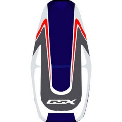 Saddle cover Bagster (2147I) Blue Fonce/Acier/Blanc/Rouge/Letters Blanches Suzuki GSX1400 06