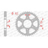 AFAM steel crown 42 teeth not 530 type 16401 Kawasaki Z 400