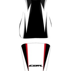 Saddle cover Bagster (2187M) Black/White/Black Letters Honda CBR600RR 10
