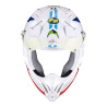Casque cross Scorpion VX-22 AIR ARES Blanc / Bleu / Rouge